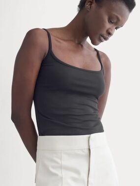 Everlane Black Scoop Neck Cami Tank Top